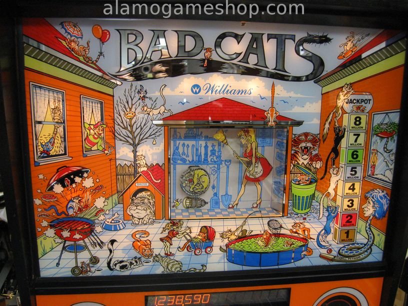 Bad Cats pinball by Williams 1989 - Click Image to Close