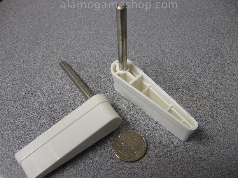 Flipper and shaft assembly - white, no logo - Click Image to Close
