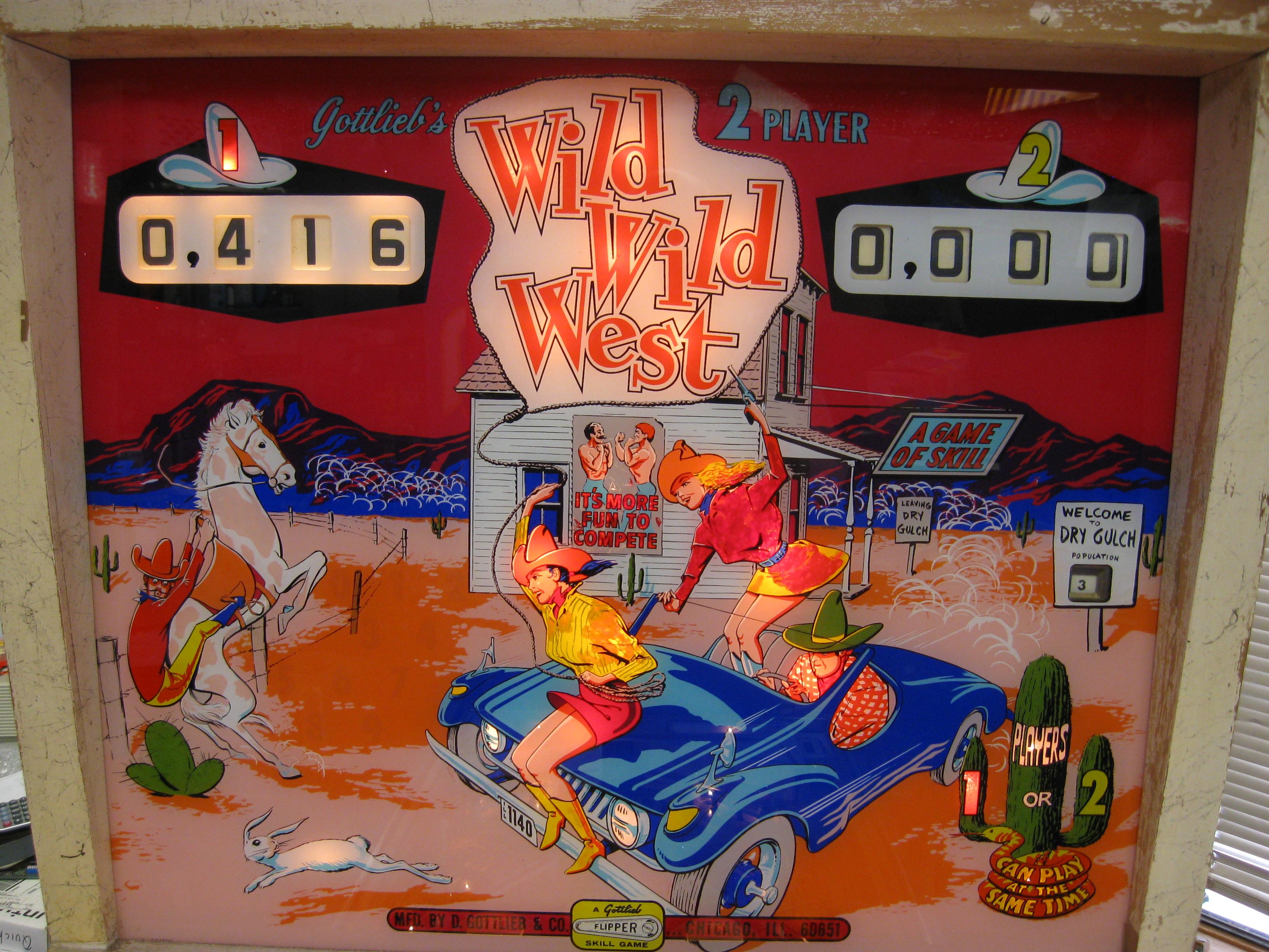 Wild Wild West pinball by Gottlieb - 196 - Click Image to Close