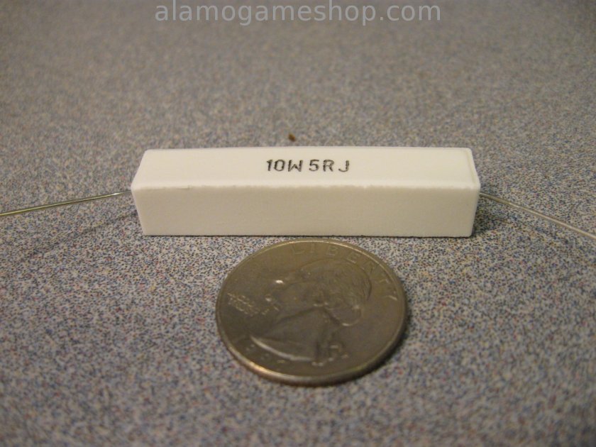 Resistor Wire Wound 5 ohm 10 watt - Click Image to Close