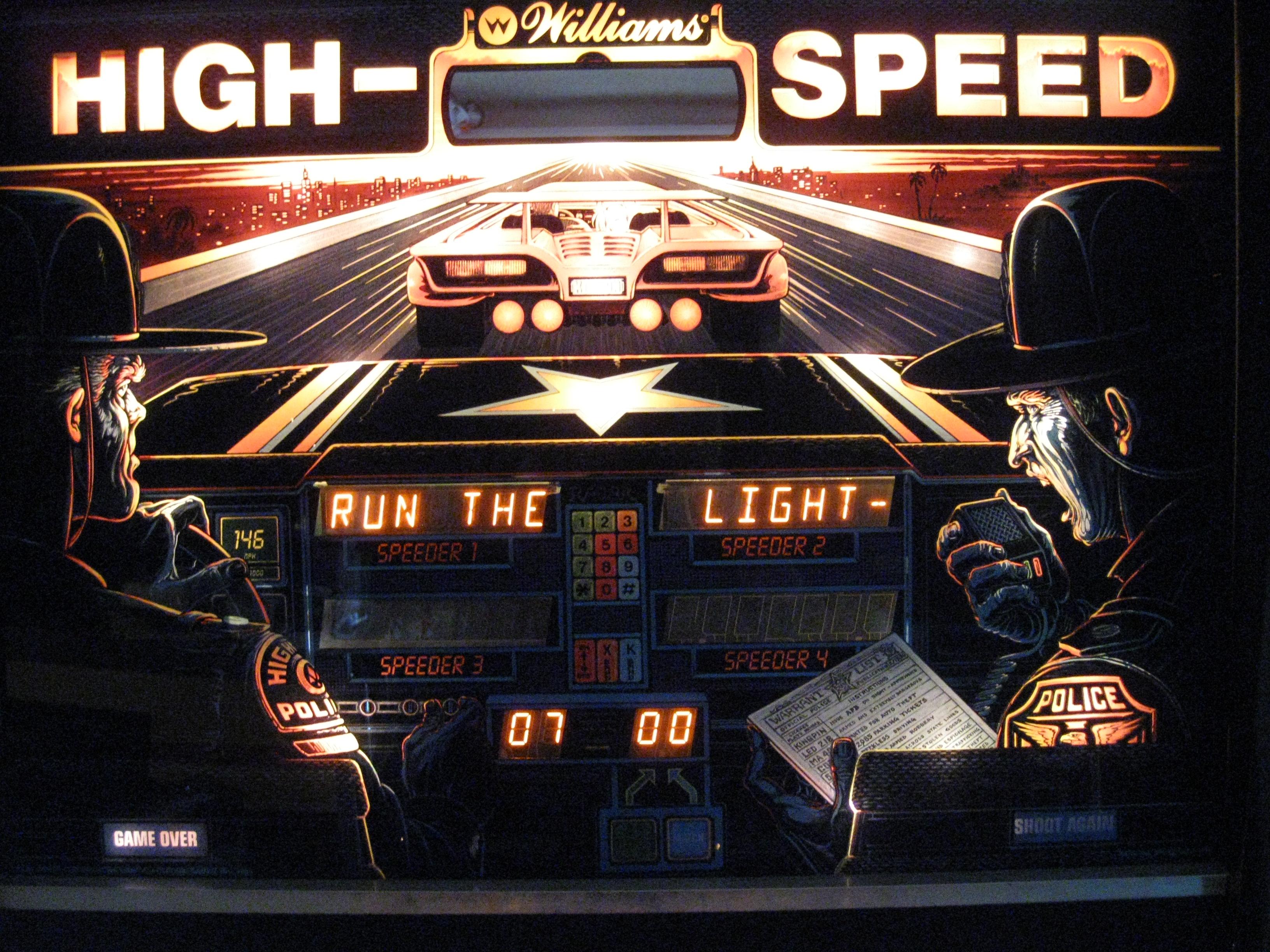 High Speed Pinball by Williams 1986 - Click Image to Close