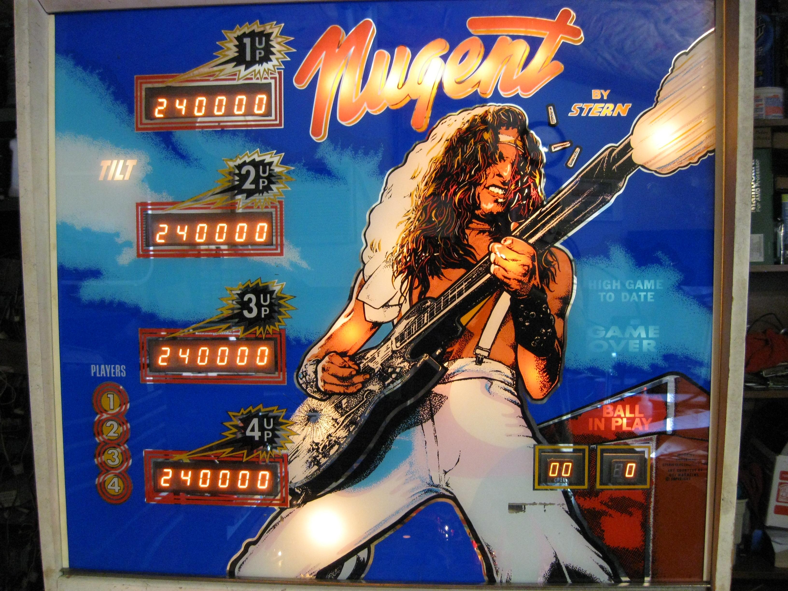 Ted Nugent Pinball by Stern 1978 - Click Image to Close