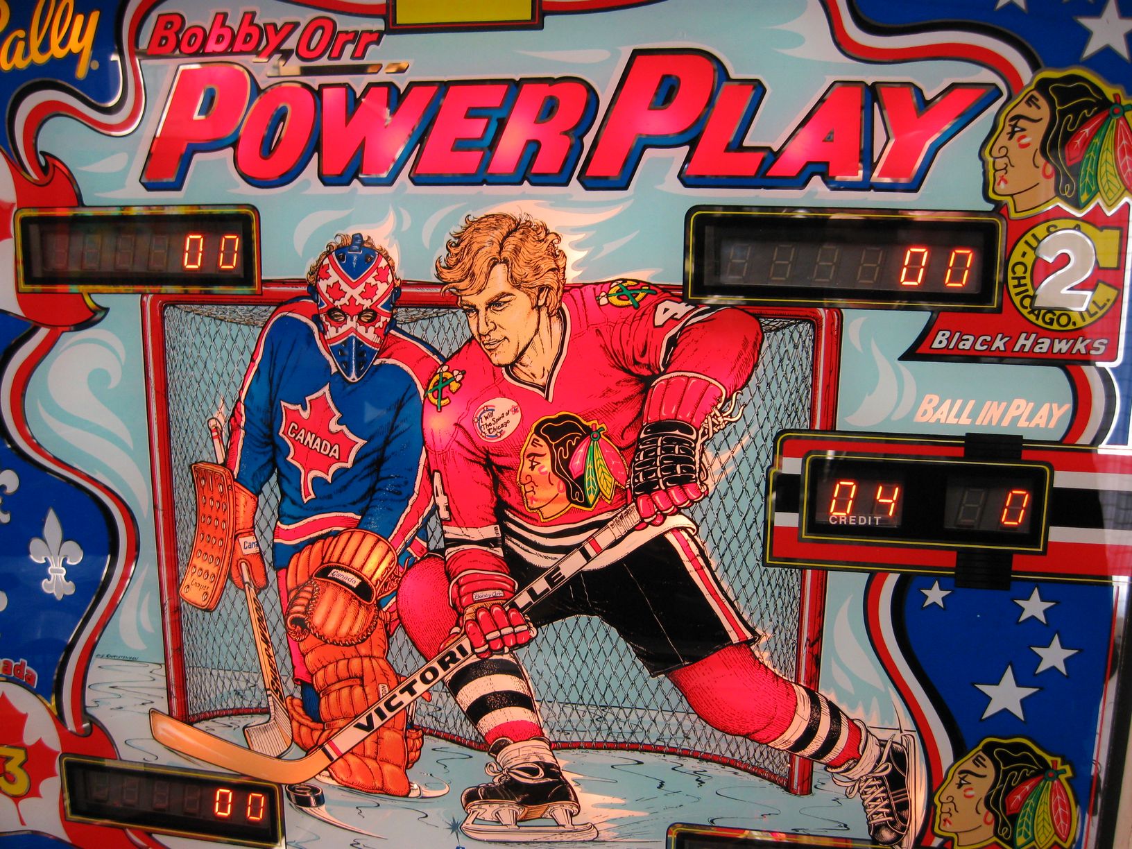 Power Play, Bobby Orr pinball by Bally - Click Image to Close